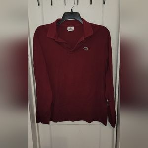 Lacoste polo long sleeve size 7